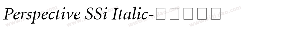 Perspective SSi Italic字体转换